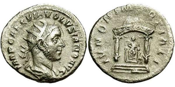 1 Antoninianus 羅馬帝國 銀 Volusianus (235-253)