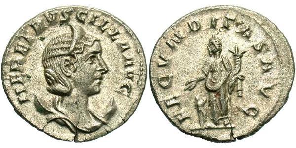 1 Antoninianus 羅馬帝國 銀 Herennia Etruscilla (249-251)