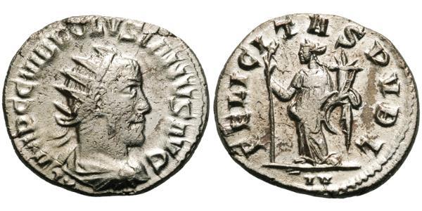 1 Antoninianus 羅馬帝國 銀 Volusianus (235-253)