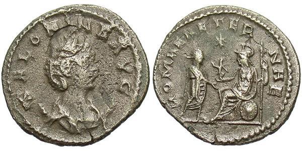 1 Antoninianus 羅馬帝國 銀 Salonina (?-268)