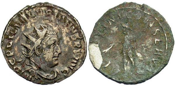 1 Antoninianus 羅馬帝國 銀 瓦勒良