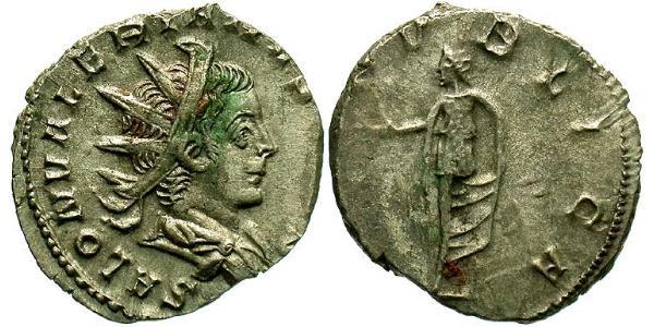 1 Antoninianus 羅馬帝國 銀 Saloninus (242 - 260)