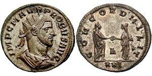 1 Antoninianus 羅馬帝國 銀/銅 Probus (232-282)