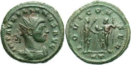 1 Antoninianus 羅馬帝國 銀/銅 奥勒良