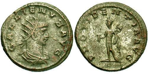 1 Antoninianus 羅馬帝國 銀/銅 加里恩努斯