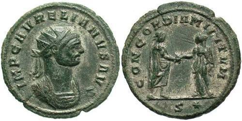 1 Antoninianus 羅馬帝國 銀/銅 奥勒良
