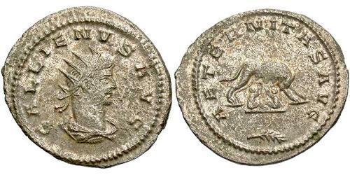 1 Antoninianus 羅馬帝國 銀/銅 加里恩努斯