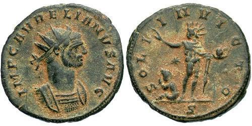 1 Antoninianus 羅馬帝國 銀/銅 奥勒良