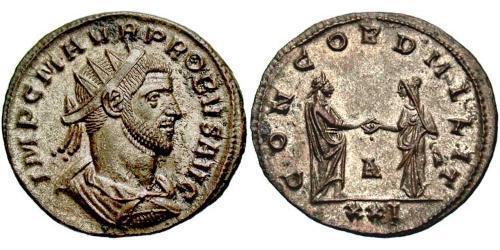 1 Antoninianus 羅馬帝國 銀/銅 Probus (232-282)