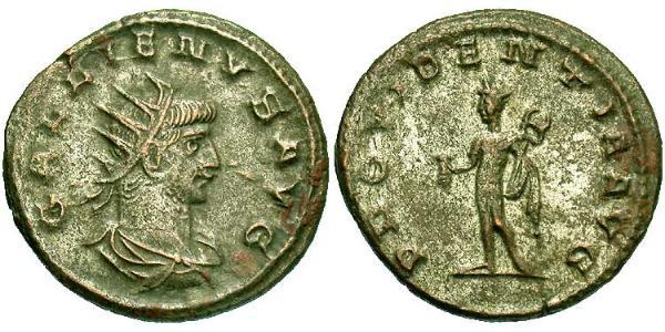 1 Antoninianus 羅馬帝國 銀/銅 加里恩努斯