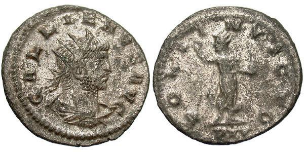 1 Antoninianus 羅馬帝國 銀/銅 加里恩努斯