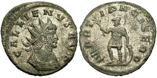 1 Antoninianus 羅馬帝國 銀/銅 加里恩努斯