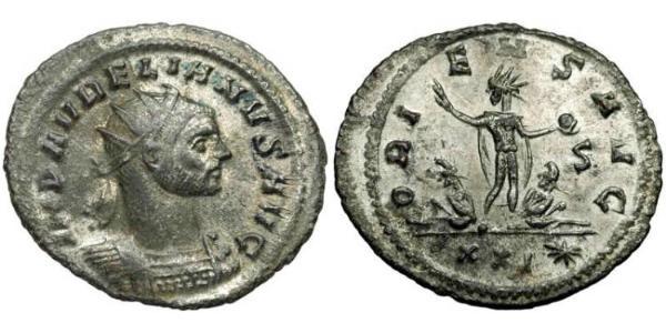 1 Antoninianus 羅馬帝國 銀/銅 奥勒良