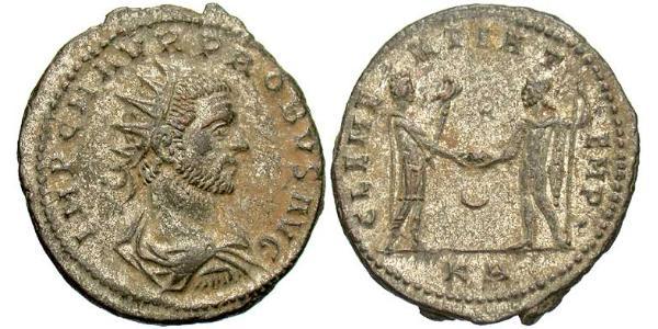 1 Antoninianus 羅馬帝國 銀/銅 Probus (232-282)