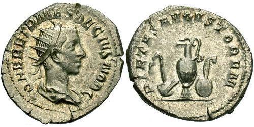 1 Antoninianus 羅馬帝國 青铜 Herennius Etruscus (227-251)