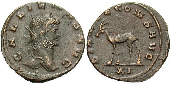 1 Antoninianus 羅馬帝國 青铜 加里恩努斯