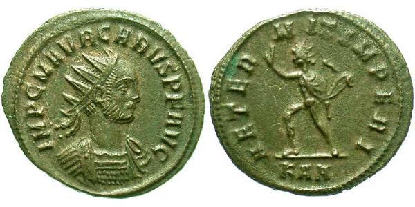 1 Antoninianus 羅馬帝國 青铜 Carus (230-283)