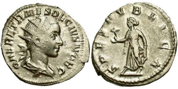 1 Antoninianus 羅馬帝國 青铜 Herennius Etruscus (227-251)
