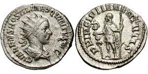 1 Antoninien Empire romain (27BC-395) Argent Hostilien (230-251)