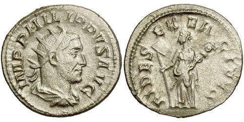 1 Antoninien Empire romain (27BC-395) Argent Philippe I (204-249)