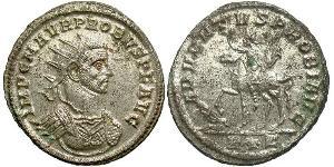 1 Antoninien Empire romain (27BC-395) Argent/Cuivre Probus (232-282)