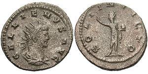 1 Antoninien Empire romain (27BC-395) Argent/Cuivre Gallien (218-268)