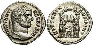 1 Argenteus Imperio romano (27BC-395) Plata Constantino I (272 - 337)