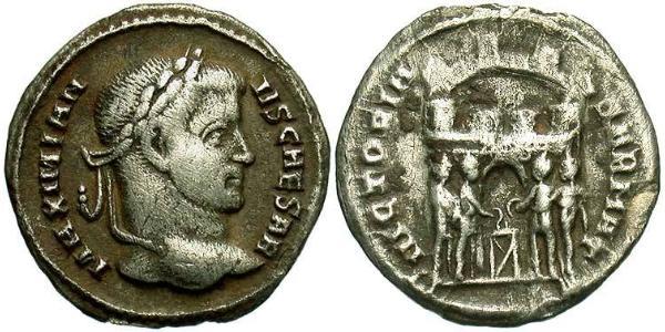 1 Argenteus Imperio romano (27BC-395) Plata Galerio Maximiano (260-311)