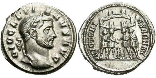 1 Argenteus Römische Kaiserzeit (27BC-395) Silber Diocletian (244-311)