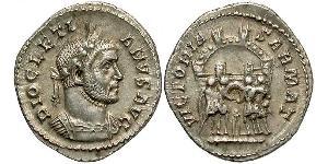 1 Argenteus 羅馬帝國 銀 Diocletian (244-311)