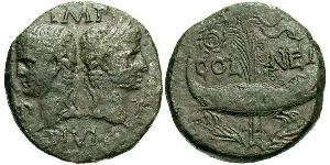 1 As Imperio romano (27BC-395) Bronce Augusto (63BC- 14) 