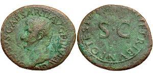 1 As Imperio romano (27BC-395) Bronce Decimus Claudius Drusus (38BC-9BC)