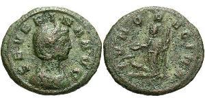 1 As Empire romain (27BC-395) Bronze Ulpia Severina (?-?)