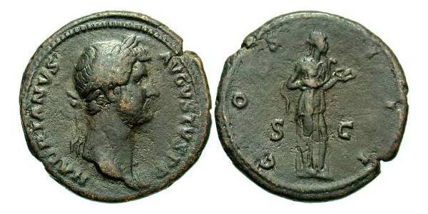 1 As Empire romain (27BC-395) Bronze Hadrien (76 - 138) 