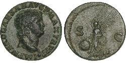 1 As Roman Empire (27BC-395) Bronze Nero  (37- 68)