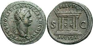 1 As Roman Empire (27BC-395) Bronze Domitian  (51-96)