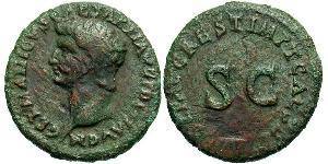 1 As Roman Empire (27BC-395) Bronze Germanicus (15 BC-19AD) 