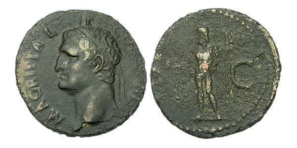 1 As Roman Empire (27BC-395) Copper Marcus Vipsanius Agrippa (63 BC-12BC)