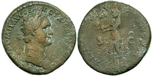 1 As Roman Empire (27BC-395) Orichalcum Domitian  (51-96)