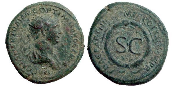 1 As 羅馬帝國 Orichalcum Trajan (53-117)