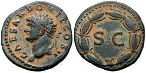 1 As Empire romain (27BC-395) Orichalque Domitien (51-96)