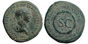 1 As Empire romain (27BC-395) Orichalque Trajan (53-117)