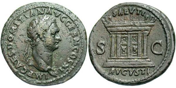 1 As 羅馬帝國 青铜 Domitian  (51-96)