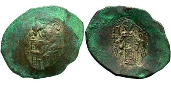 1 Aspron trachy Impero bizantino (330-1453) Biglione Argento Isacco II Angelo (1156-1204)