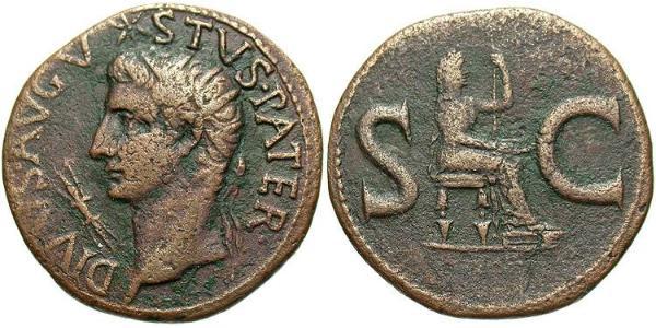 1 Asse Impero romano (27BC-395) Bronzo Augustus (63BC- 14) 