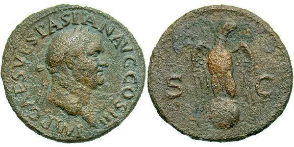 1 Asse Impero romano (27BC-395) Bronzo Tito (39-81)