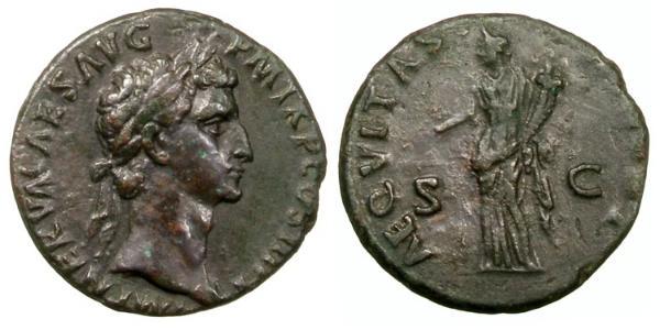 1 Asse Impero romano (27BC-395) Bronzo Nerva (30- 98)