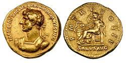 1 Aureus Roman Empire (27BC-395) Gold Hadrian  (76 - 138) 