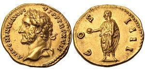 1 Aureus Roman Empire (27BC-395) Gold Antoninus Pius  (86-161)