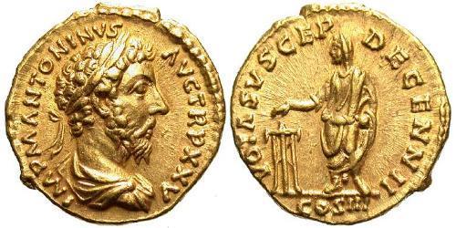 1 Aureus Roman Empire (27BC-395) Gold Marcus Aurelius (121-180)